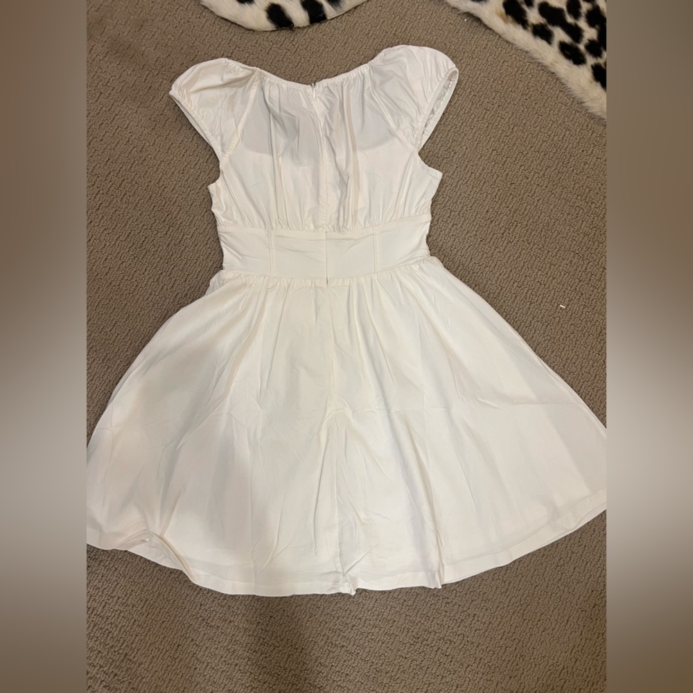 Hello Molly Cream Button-Front Mini Dress - Picture 7 of 8